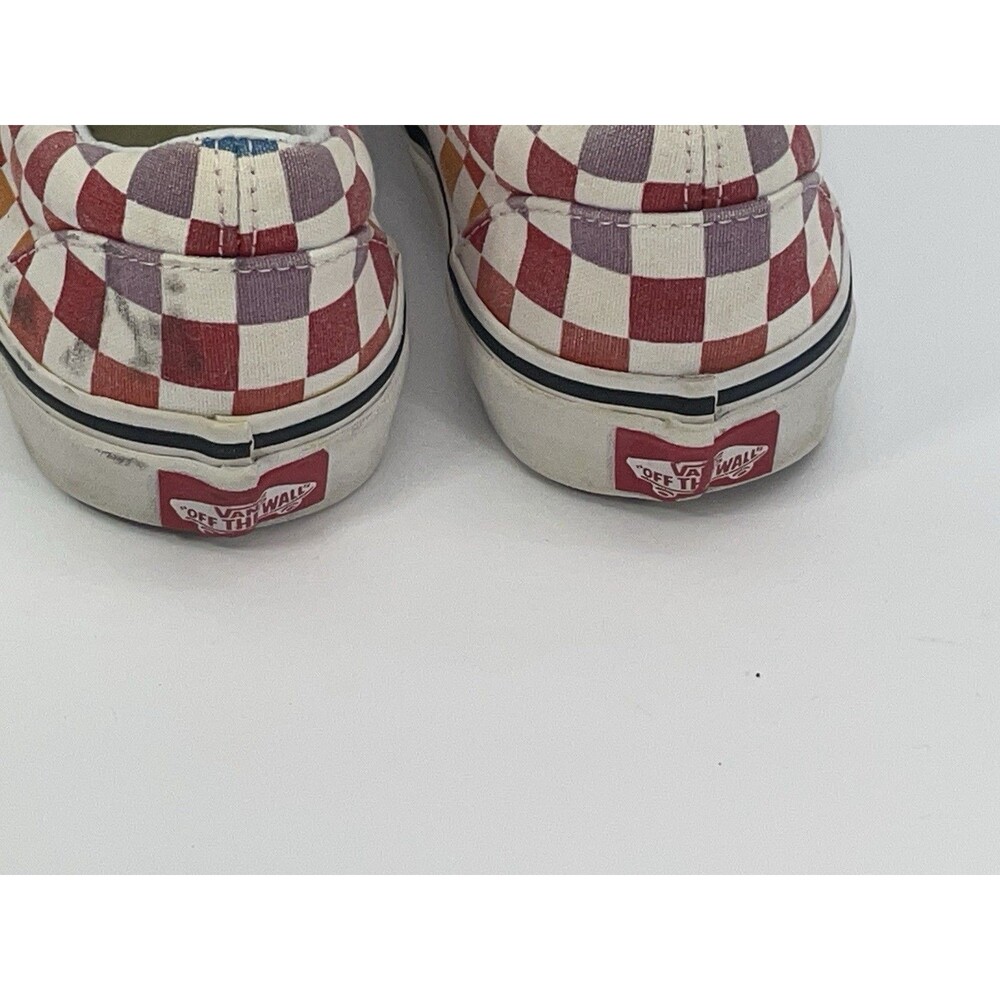 Vans Classic Slip-On Rainbow Checkerboard Canvas Shoes Women’s 7 Men’s 5.5 - Picture 4 of 8